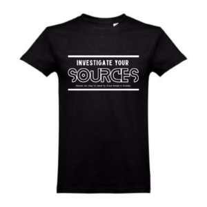 T-shirt Investigate Your Sources – Male